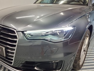 Audi A6 замена линз на Aozoom K3 Dragon Knight 2022, покраска масок фар, чистка кожи салона (6)